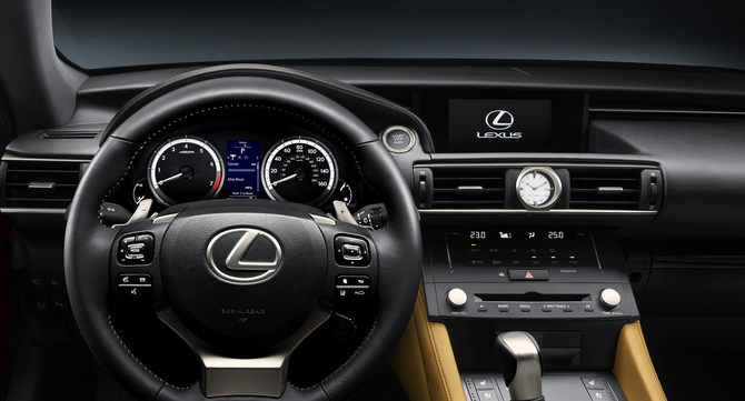 The infotainment system is controlled by Lexus' touch controller on the pad between the seats