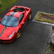 Ferrari 458 20th Anniversary Edition Showing Dragon Graphic