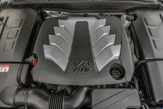 It is the first time that Kia has offered a V8 in the US