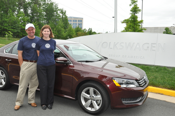 The Taylors drove the car to the Volkswagen plant in Chattanooga, Tennessee, after the trip