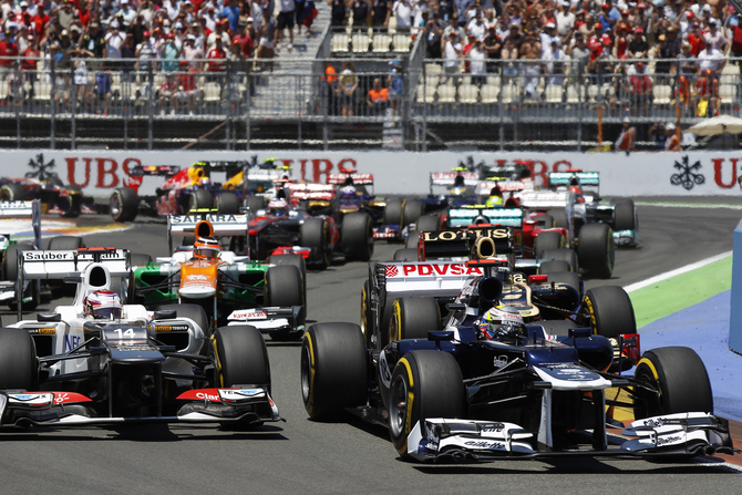 Este fim de semana Maldonado envolveu-se num acidente com Sergio Perez da Sauber no início da prova