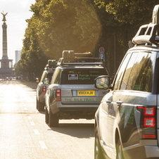 The trucks are being driven by Land Rover engineers