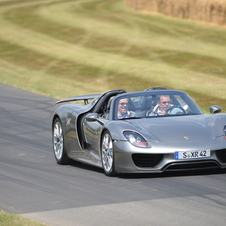 Porsche gave the 918 Spyder its UK debut at the Goodwood Festival of Speed