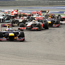 Vettel durante a corrida de domingo