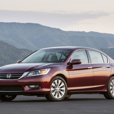 The new Accord is basically the same size as the previous car but has better fuel economy and less weight