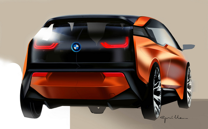 O BMW i3 Concept Coupé é mais baixo e mais largo que o i3