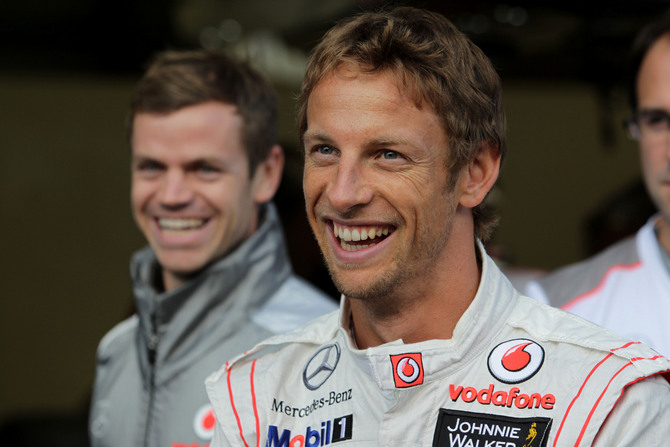 Button takes his first pole position since 2009