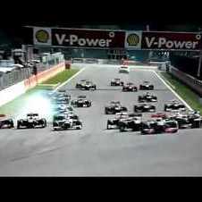 Belgian GP 2012 Start Crash - All Angles in HD